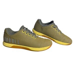 NOBULL Trainer Shoes Womens Size 8 Yellow Gray Cross Training Gym Sneakers